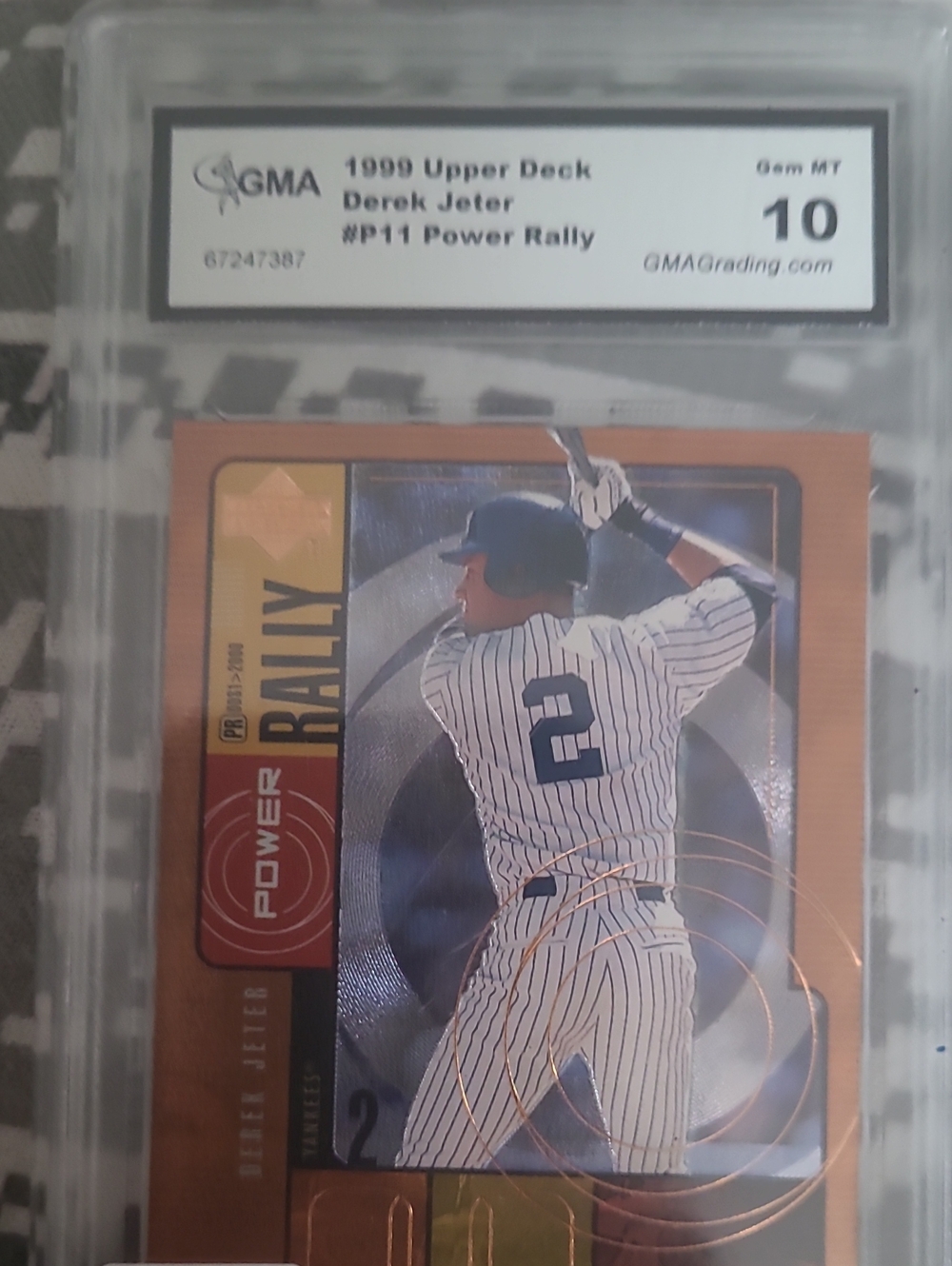 Power Rally Baseball Trading Card - Orange Accent